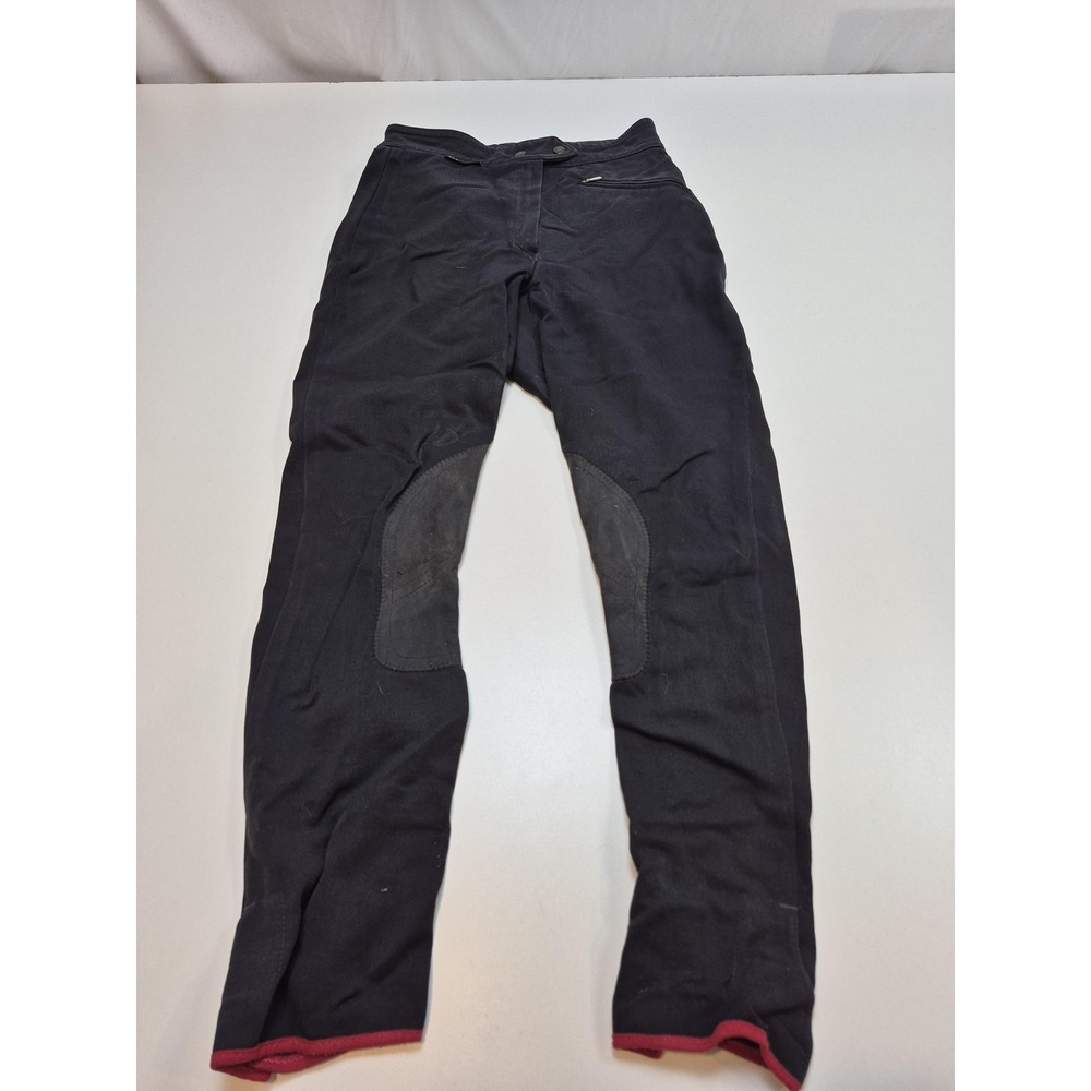 Eurostar Women's Riding Breeches 30 Black Knee Patch Equestrian Pants Germany